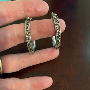 Lois Hill Sterling Silver Hoop earrings.